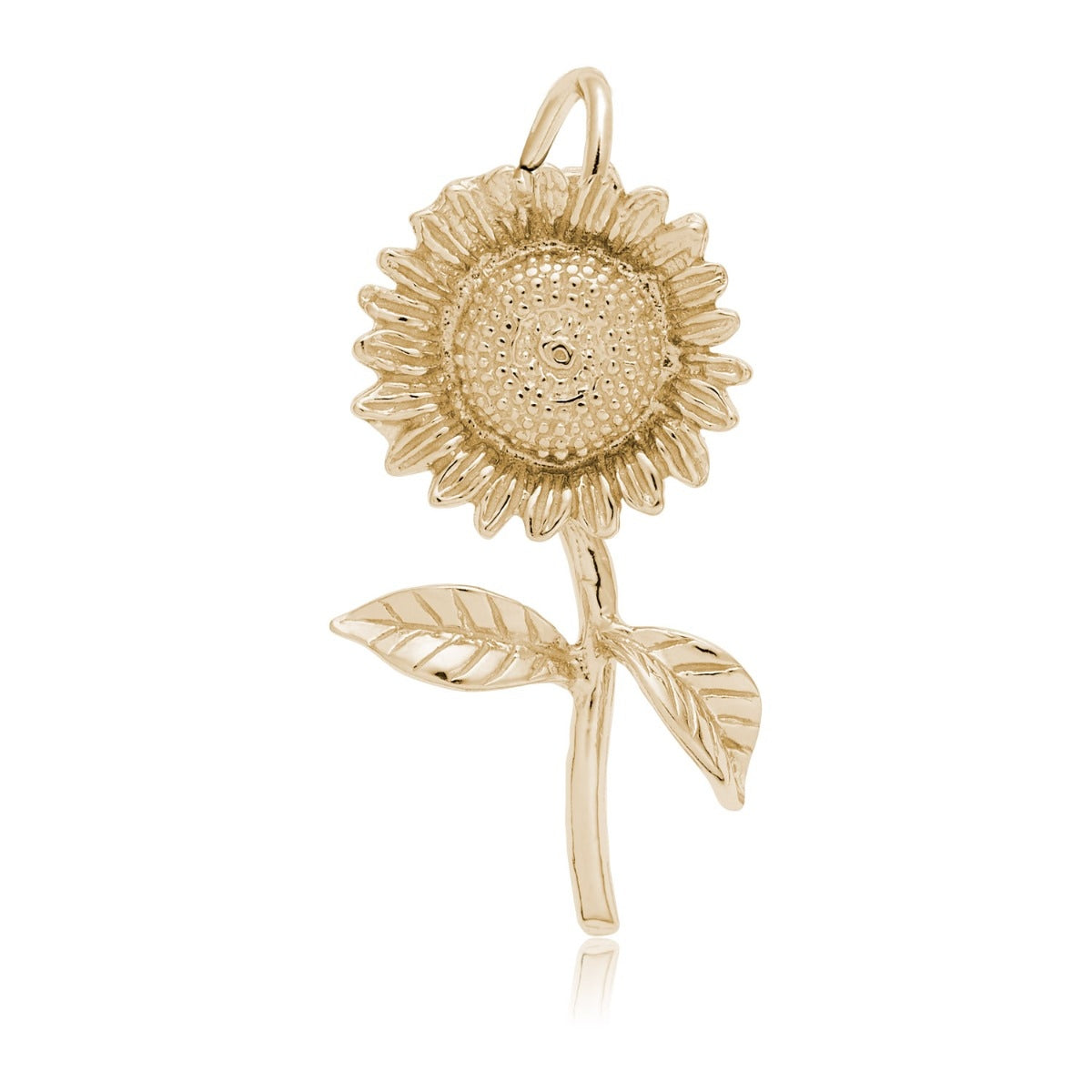 Sunflower Charm in 14K Yellow Gold