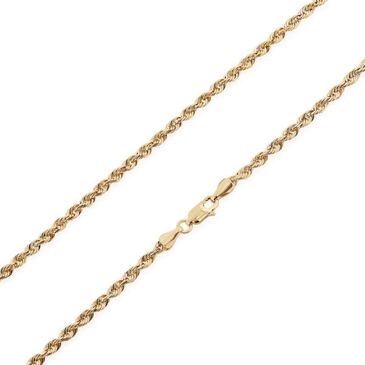 4.5mm 24-inch 14K Yellow Gold Filled Rope Chain front view