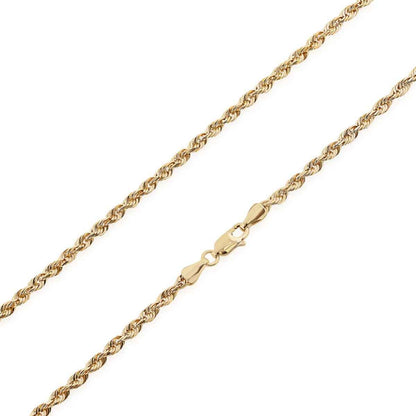 6.1mm 24-inch 14K Yellow Gold Filled Rope Chain front view