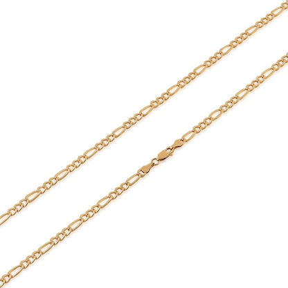 4mm 24-inch 14K Yellow Gold Filled Figaro Chain front view