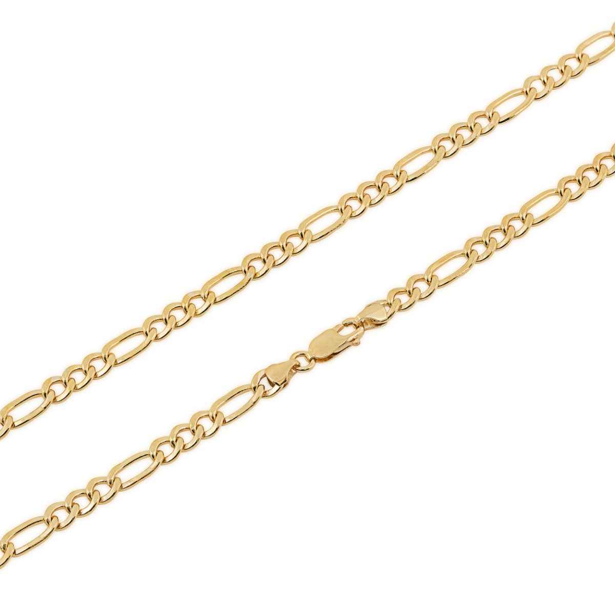 6mm 24-inch 14K Yellow Gold Filled Figaro Chain front view