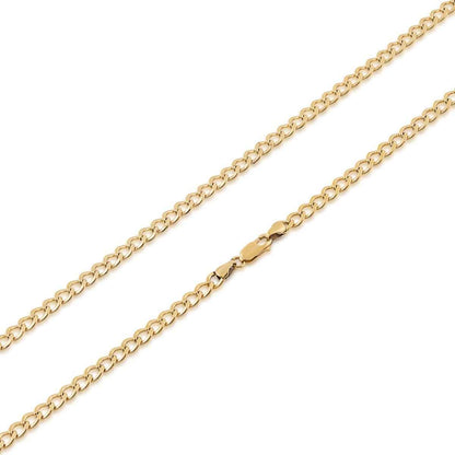 4.9mm 24-inch 14K Yellow Gold Filled Curb Chain front view