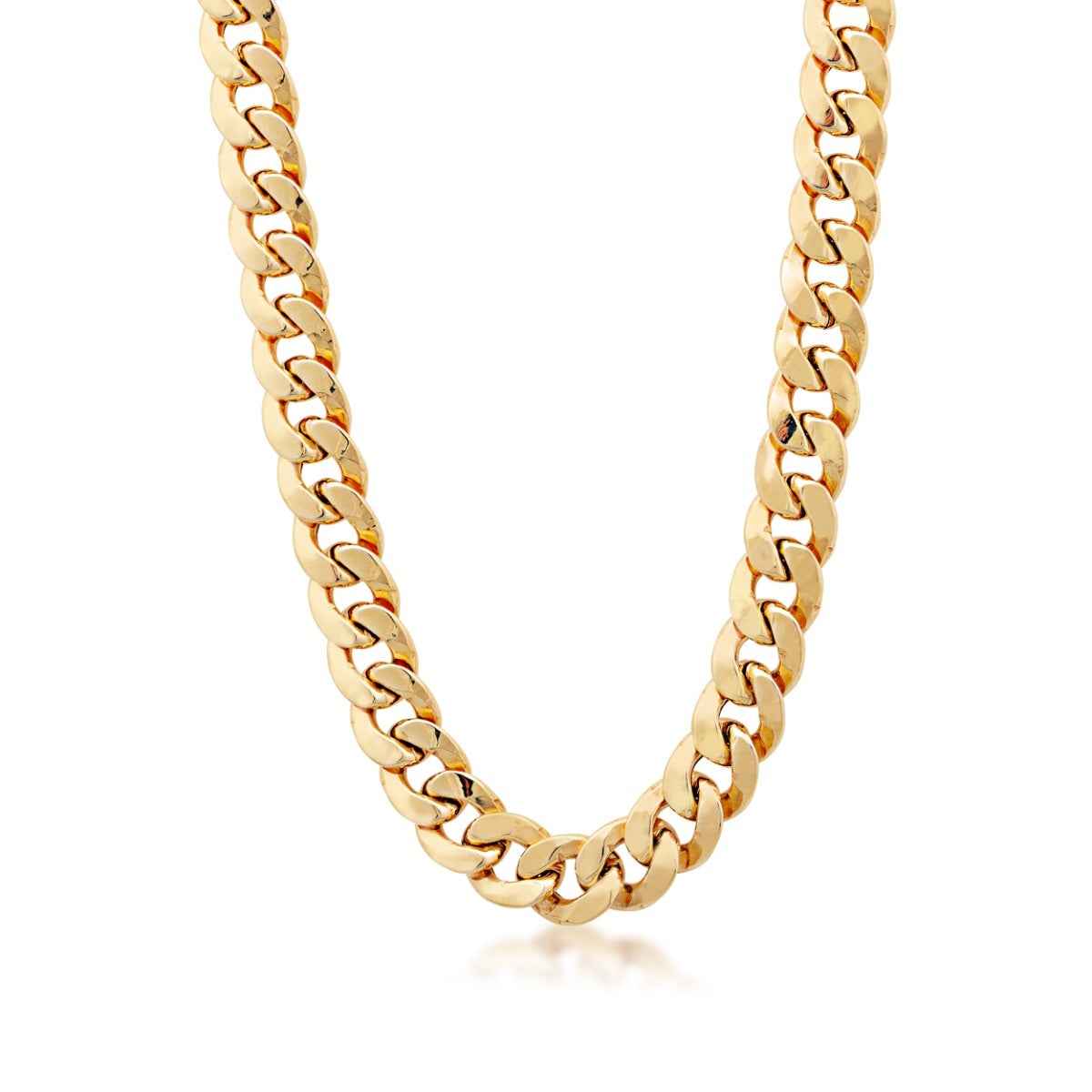8mm 24-inch 14K Yellow Gold Filled Miami Cuban Chain