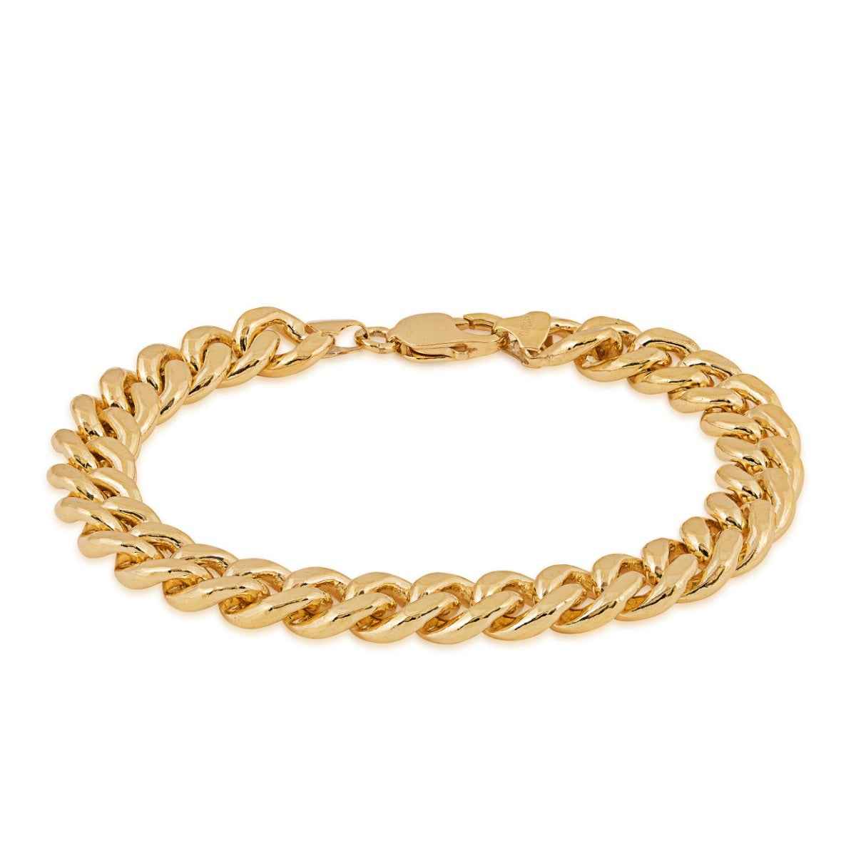 11.3mm 9-inch 14K Yellow Gold Filled Miami Cuban Chain Bracelet