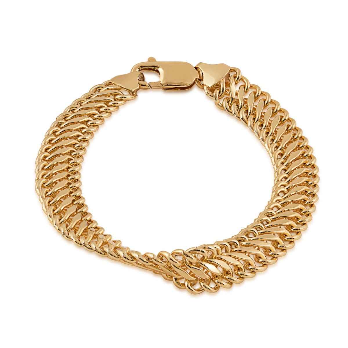 9mm 7.5-inch 14K Yellow Gold Filled Saduza Chain Bracelet