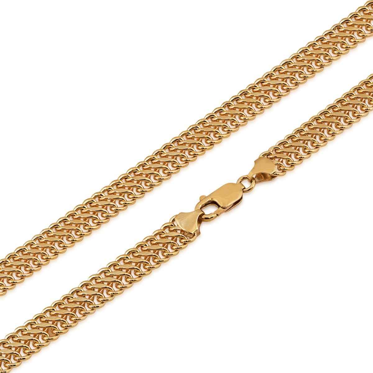 9mm 20-inch 14K Yellow Gold Filled Saduza Chain front view