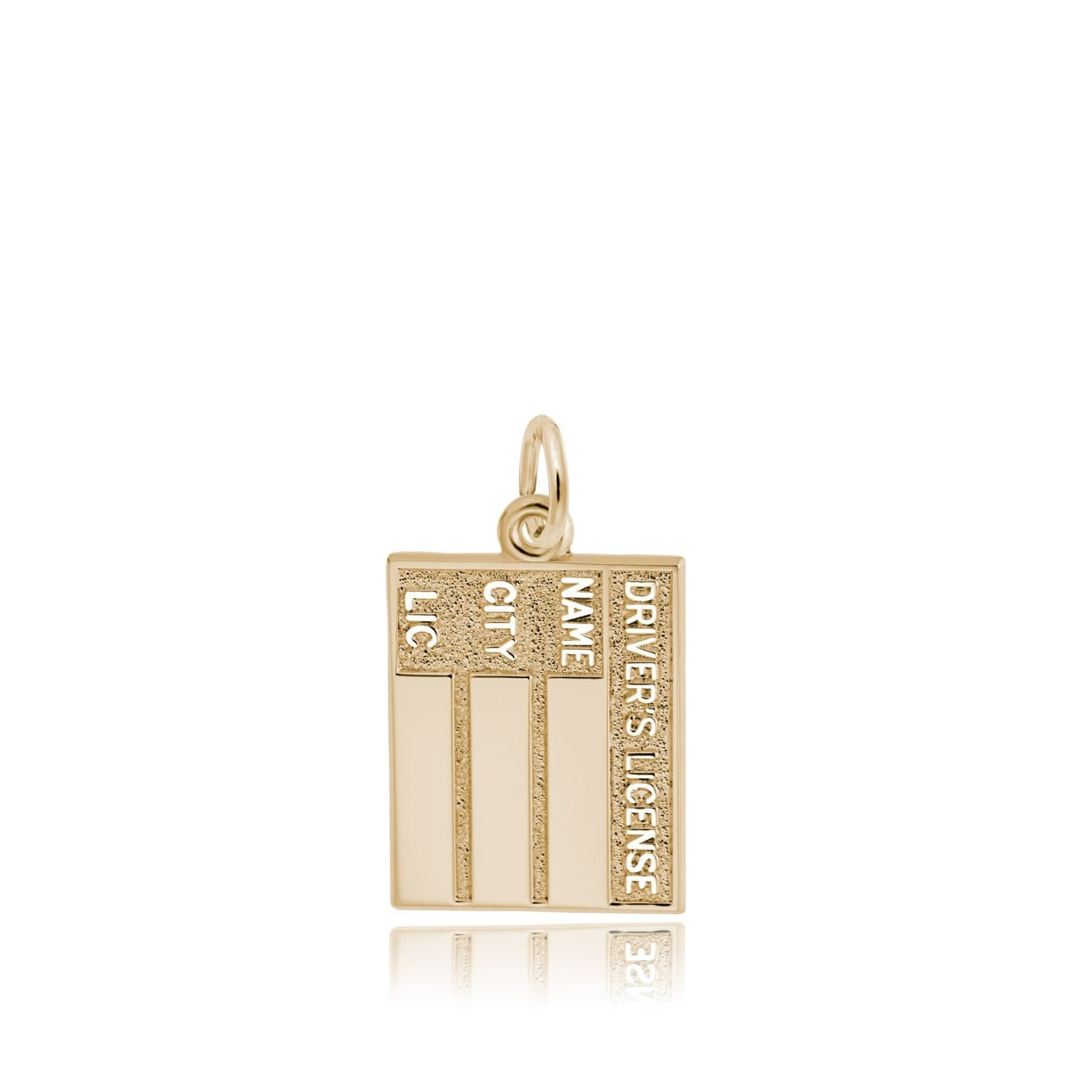 Driver's License Charm in 14K Yellow Gold