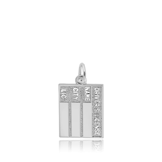 Driver's License Charm in Sterling Silver