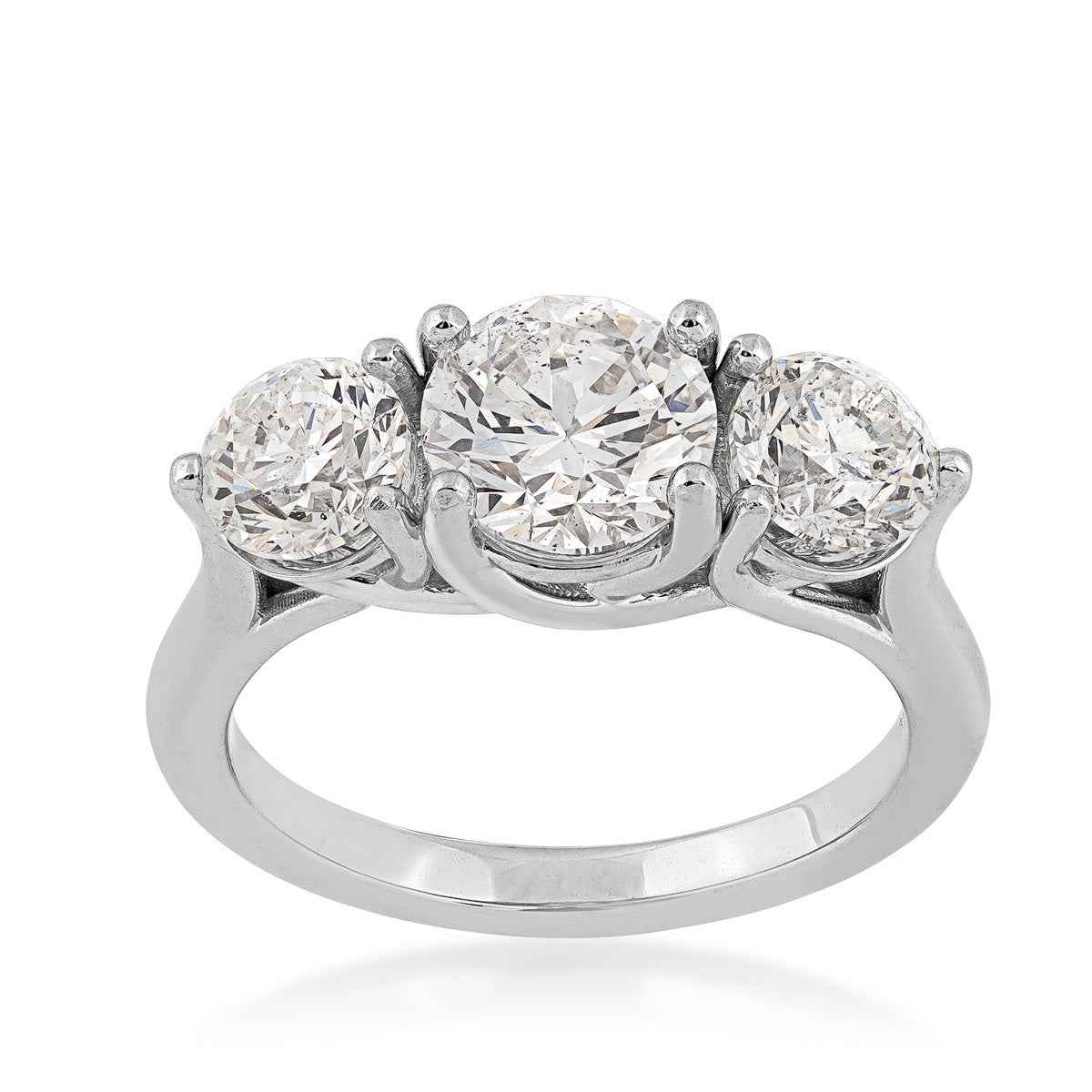 3 ct. tw. 3-Stone Round Brilliant Diamond Anniversary Ring in 14K White Gold