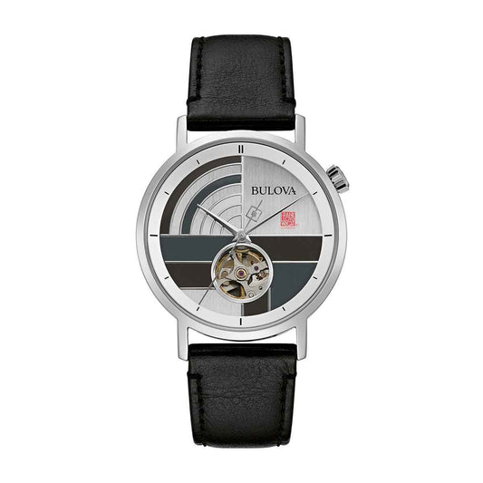 Bulova Frank Lloyd Wright Men's Oculus Automatic Watch with Black Leather Strap