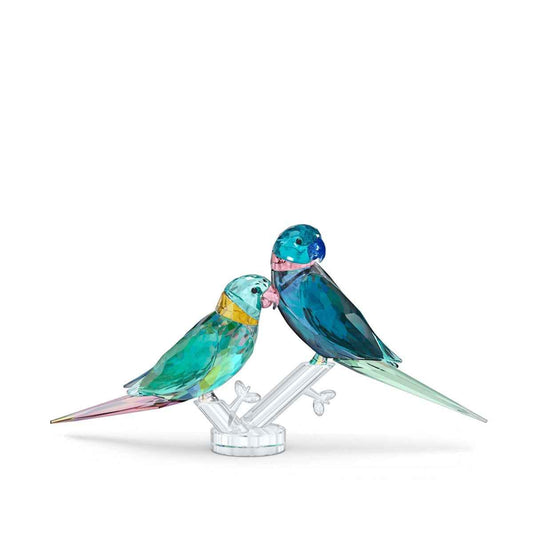Swarovski Jungle Beats Parakeet Couple Fife & Fifer Figurine