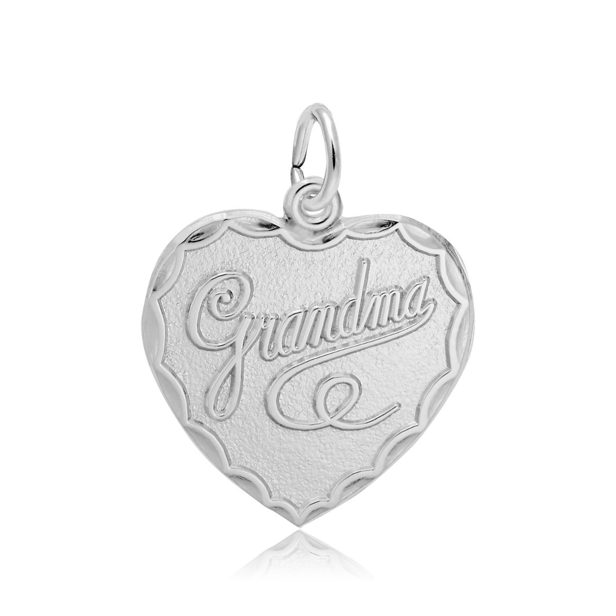 Grandma Heart Charm in Sterling Silver