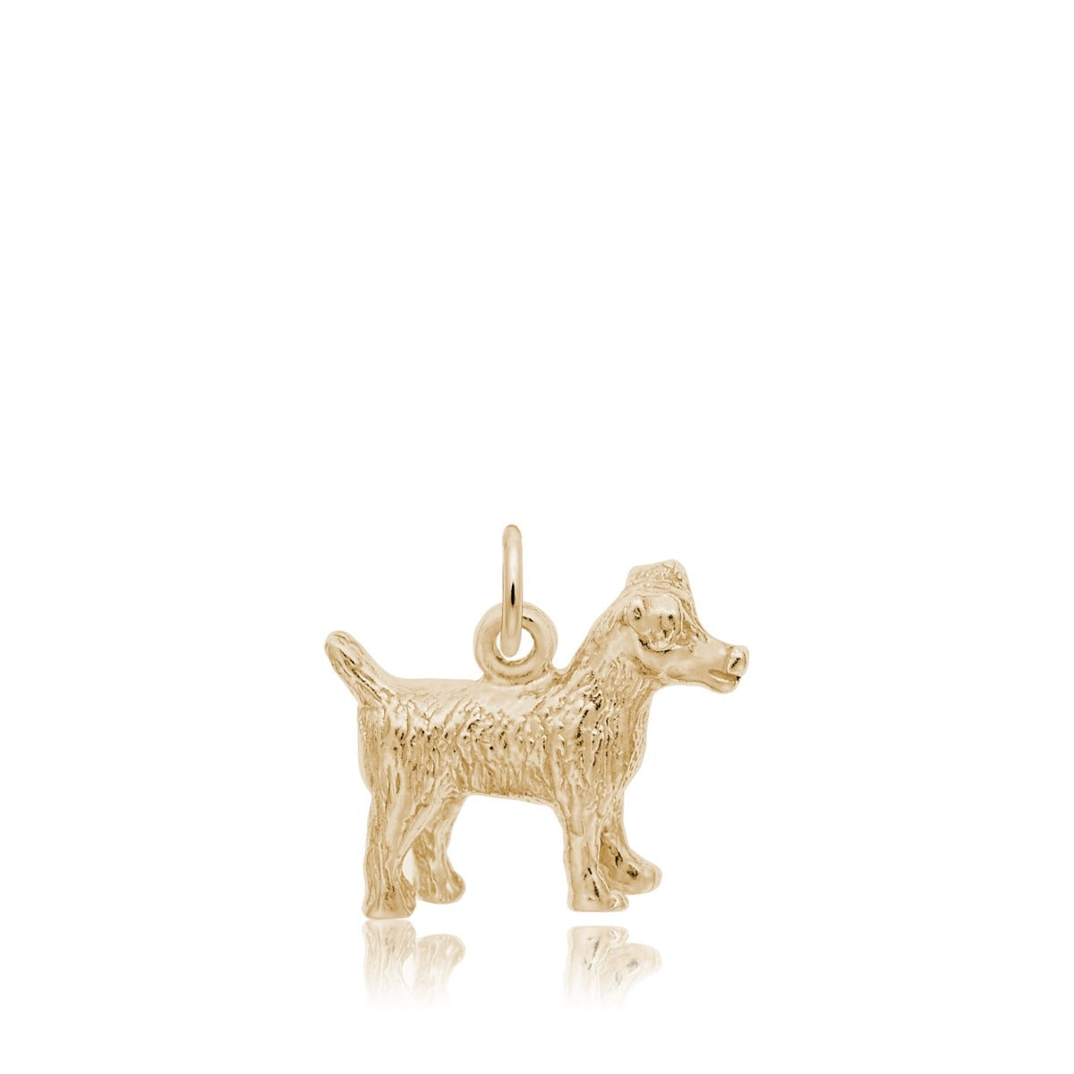 Jack Russell Terrier Dog Charm in 14K Yellow Gold