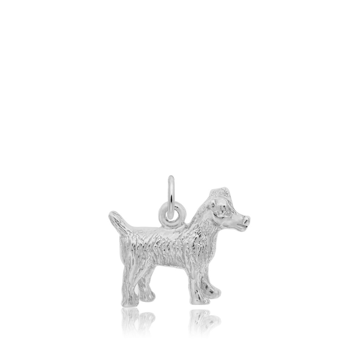 Jack Russell Terrier Dog Charm in Sterling Silver