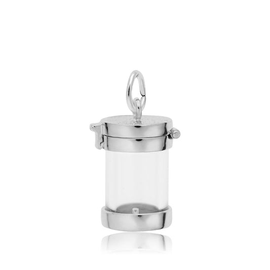Empty Capsule Charm in Sterling Silver