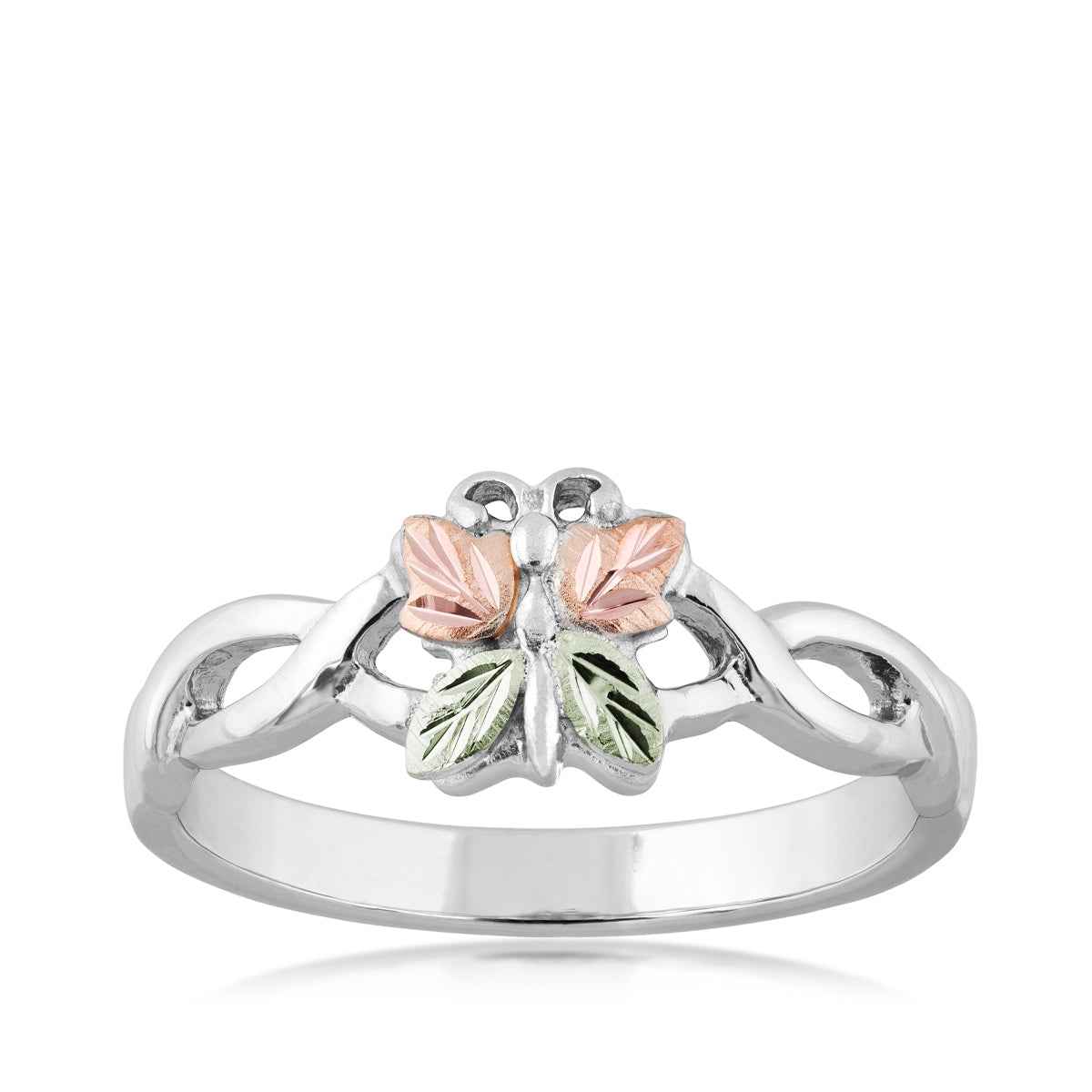 Black Hills Gold Butterfly Twist Ring in Sterling Silver