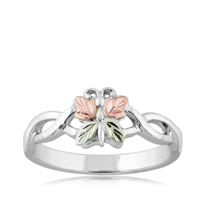 Black Hills Gold Butterfly Twist Ring in Sterling Silver