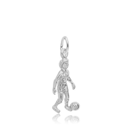 Soccer Player Charm in Sterling Silver