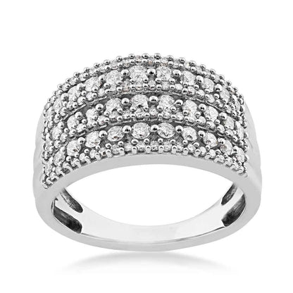 1 ct. tw. Diamond Multi-Row Anniversary Band in 10K White Gold