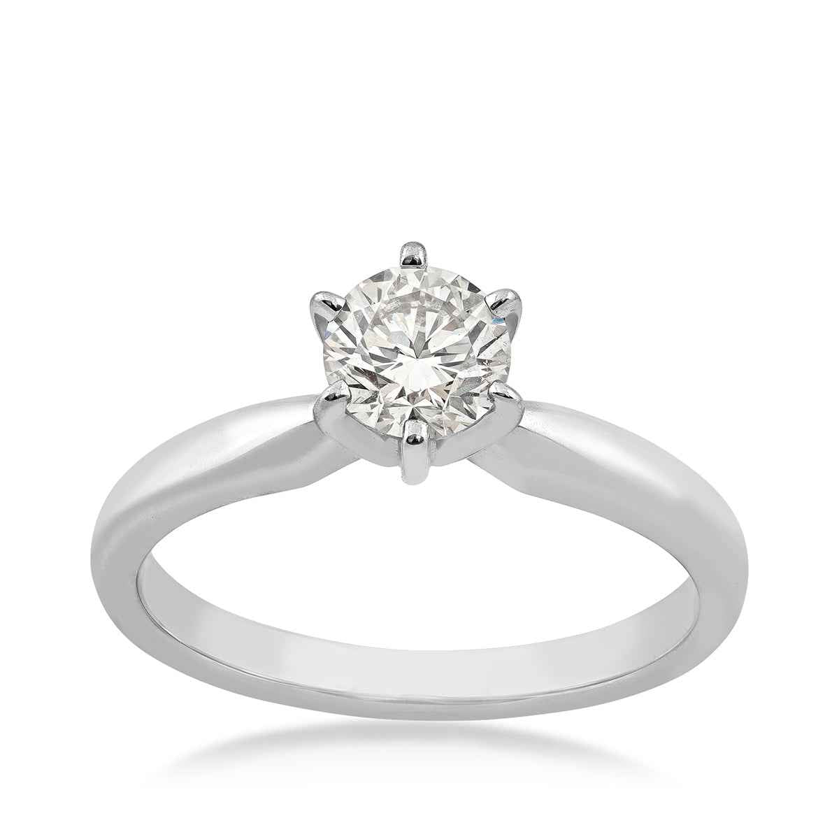 Adamante 3/4 ct. tw. Lab-Grown Round Brilliant Diamond Solitaire Engagement Ring in 14K White Gold