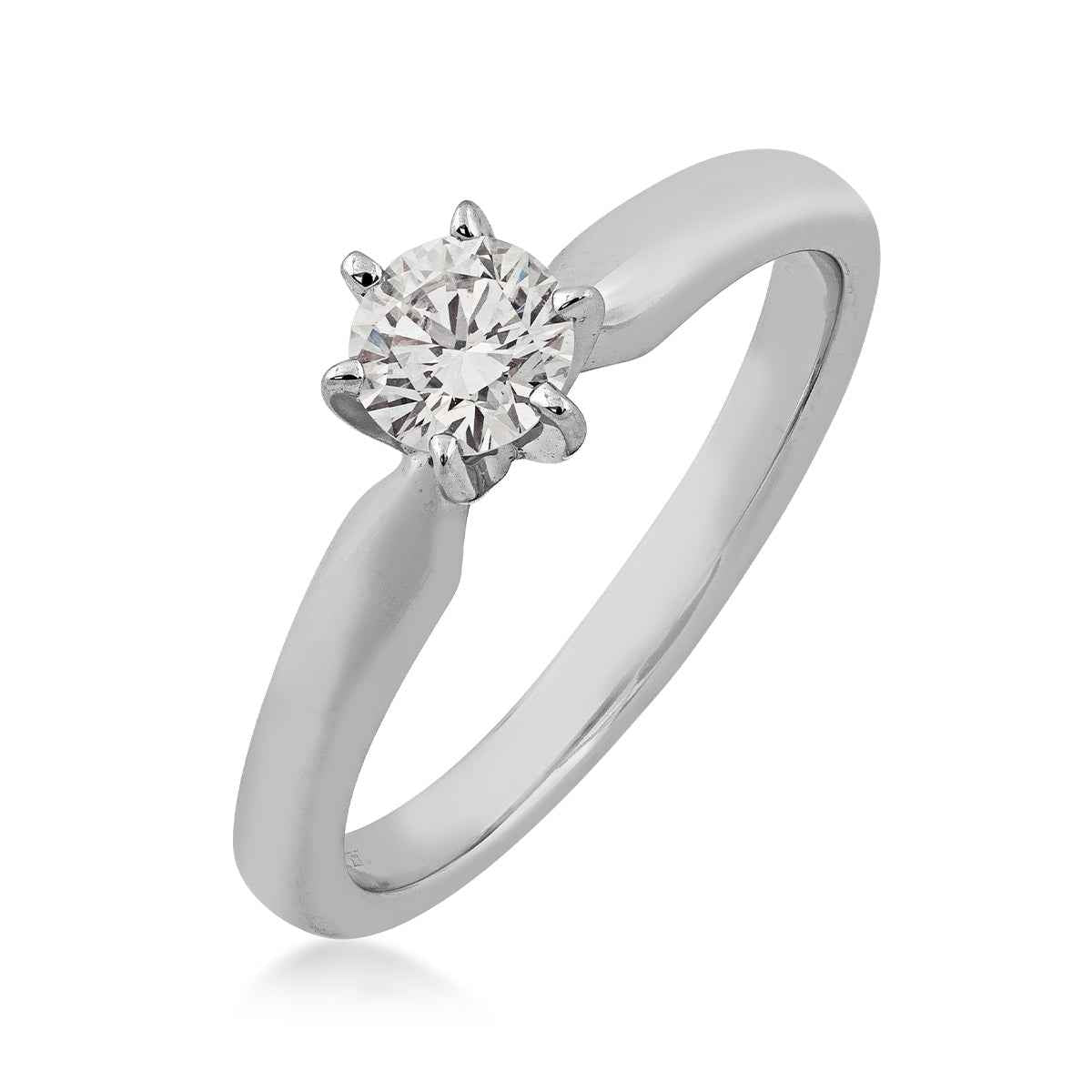 Adamante 1/2 ct. Lab-Grown Round Brilliant Diamond Solitaire Engagement Ring in 14K white Gold front view