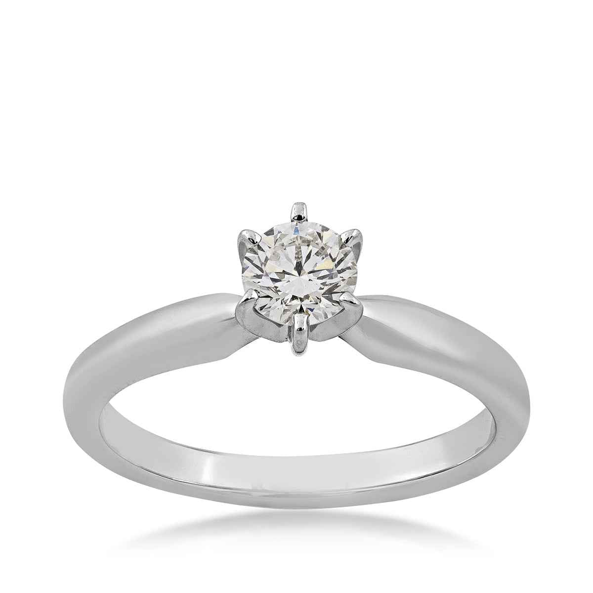 Adamante 1/2 ct. Lab-Grown Round Brilliant Diamond Solitaire Engagement Ring in 14K white Gold