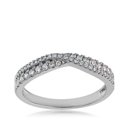 Perfect Match 1/3 ct. tw. Round Diamond Stackable Anniversary Ring in 14K White Gold