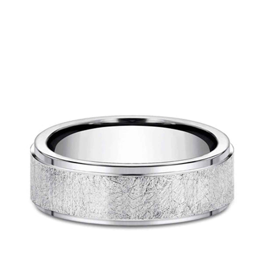 Benchmark 7mm Cobalt Wedding Band with Swirl Finish