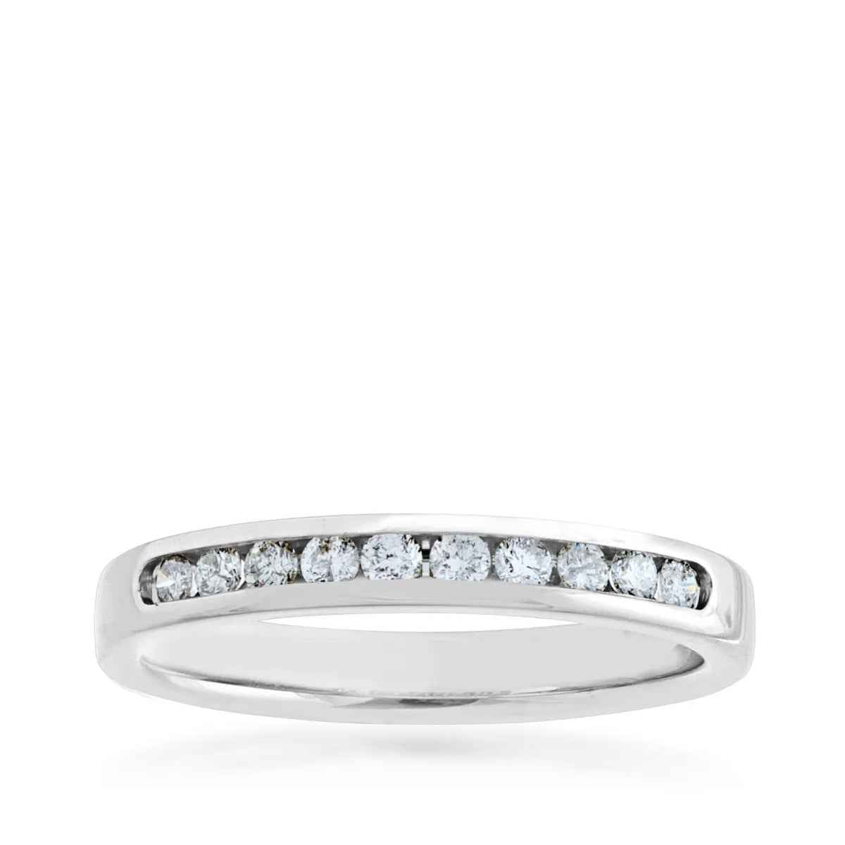 1/4 ct. tw. Diamond Machine Channel Set Anniversary Band in 10K White Gold