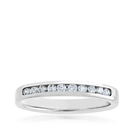 1/4 ct. tw. Diamond Machine Channel Set Anniversary Band in 10K White Gold