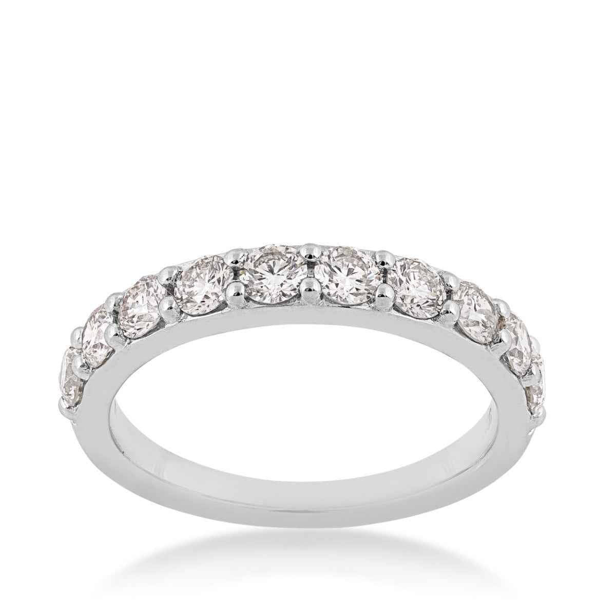 1 ct. tw. Classic Round Brilliant Diamond Anniversary Band in 14K White Gold