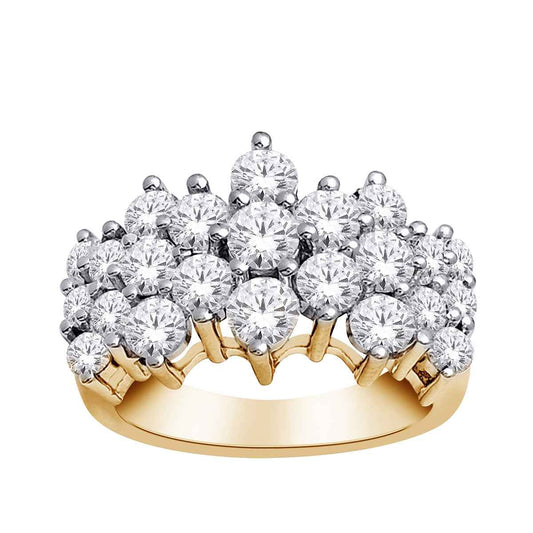 1 ct. tw. Diamond Cluster Fashion Ring in 10K Yellow Gold