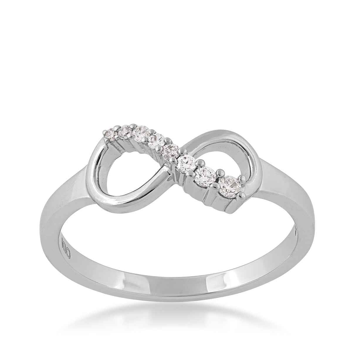 Journey collection 1/10 ct. tw. Diamond Infinity Fashion Ring in 10K White Gold