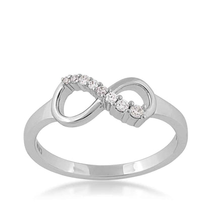 Journey collection 1/10 ct. tw. Diamond Infinity Fashion Ring in 10K White Gold