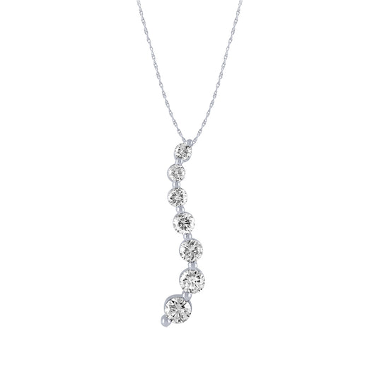 Journey Collection 1-1/2 ct. tw. Diamond Pendant in 14K White Gold