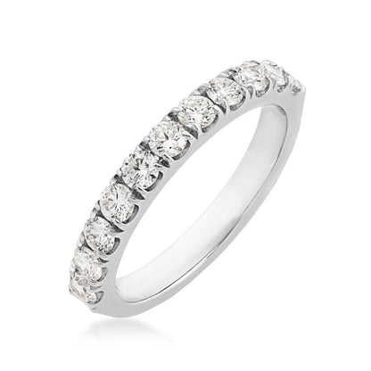 3/4 ct. tw. 11-Stone Diamond Anniversary Band in 14K White Gold front view