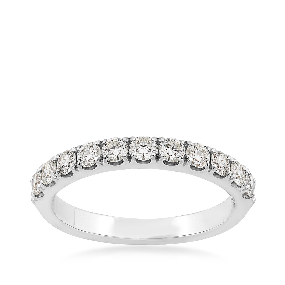 3/4 ct. tw. 11-Stone Diamond Anniversary Band in 14K White Gold
