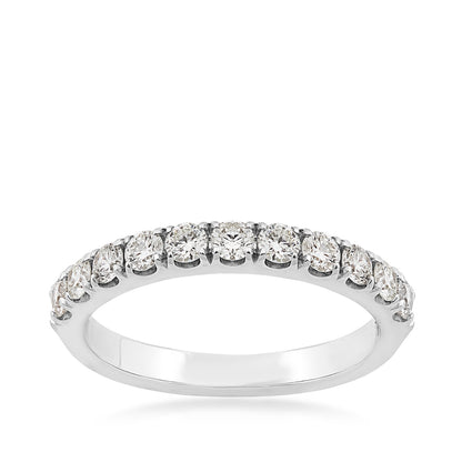 3/4 ct. tw. 11-Stone Diamond Anniversary Band in 14K White Gold
