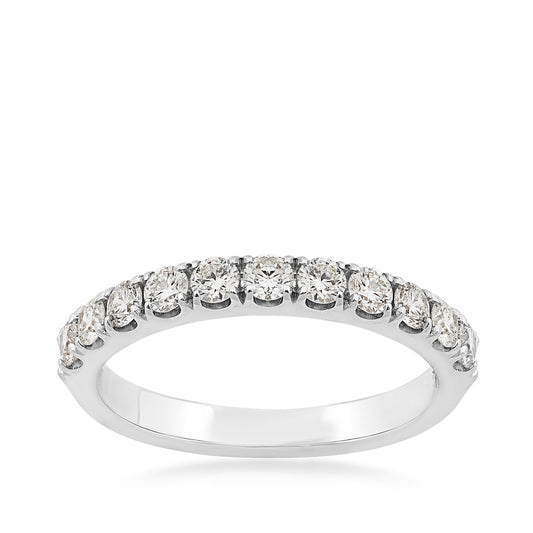 3/4 ct. tw. 11-Stone Diamond Anniversary Band in 14K White Gold