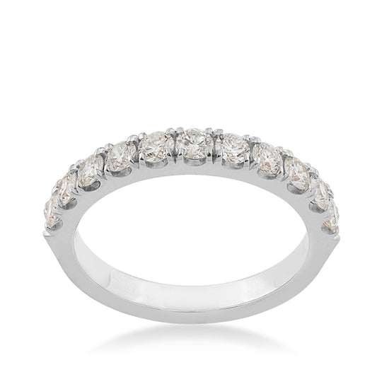 1 ct. tw. Round Brilliant 11-Stone Diamond Anniversary Band in 14K White Gold