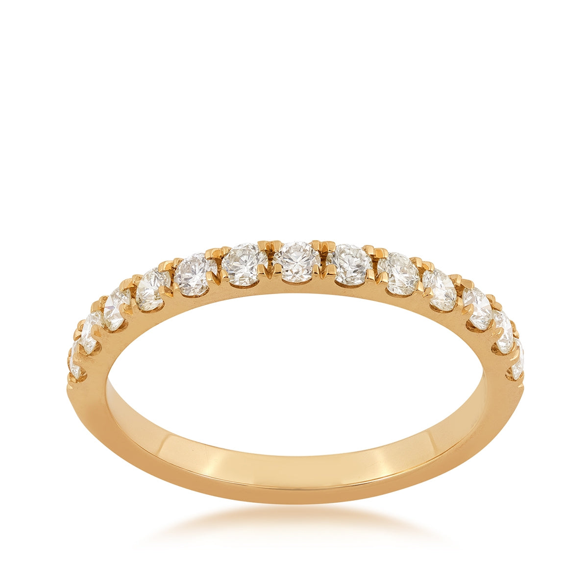 1/2 ct. tw. 13 Stone Diamond Anniversary Band in 14K Yellow Gold