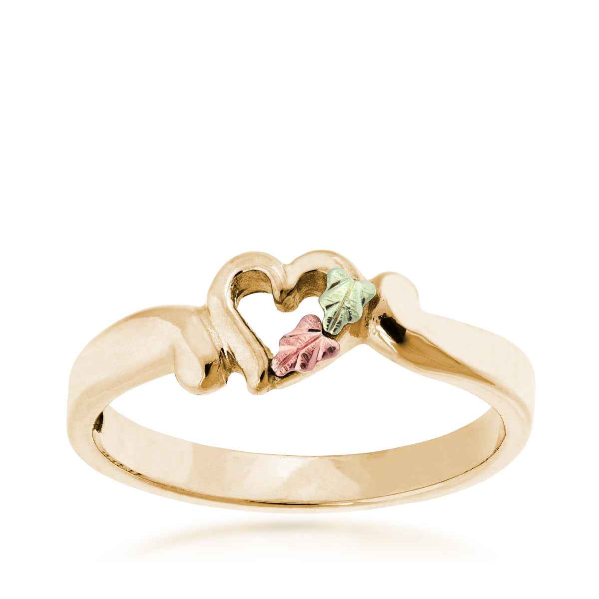 Black Hills Gold Open Heart Bypass Ring in 10K Yellow Gold
