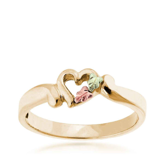 Black Hills Gold Open Heart Bypass Ring in 10K Yellow Gold