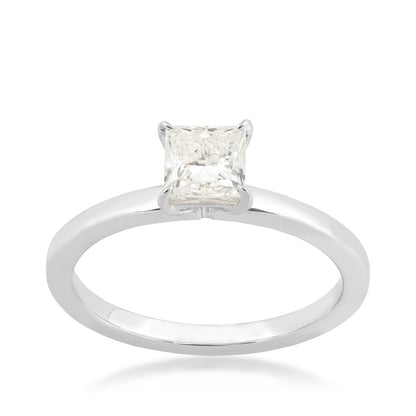 Adamante 3/4 ct. tw. Lab-Grown Princess Cut Diamond Solitaire Engagement Ring in 14K White Gold