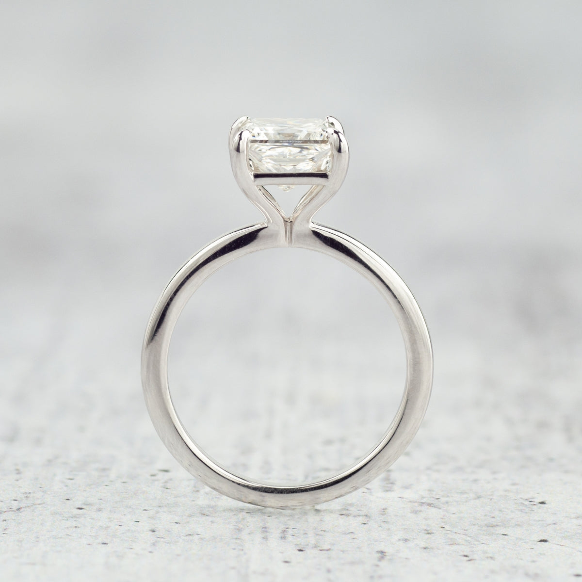 Adamante 2 ct. tw. Lab-Grown Princess Cut Diamond Solitaire Engagement Ring in 14K White Gold full view
