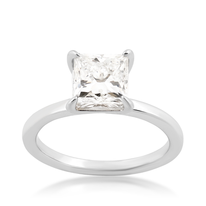 Adamante 2 ct. tw. Lab-Grown Princess Cut Diamond Solitaire Engagement Ring in 14K White Gold