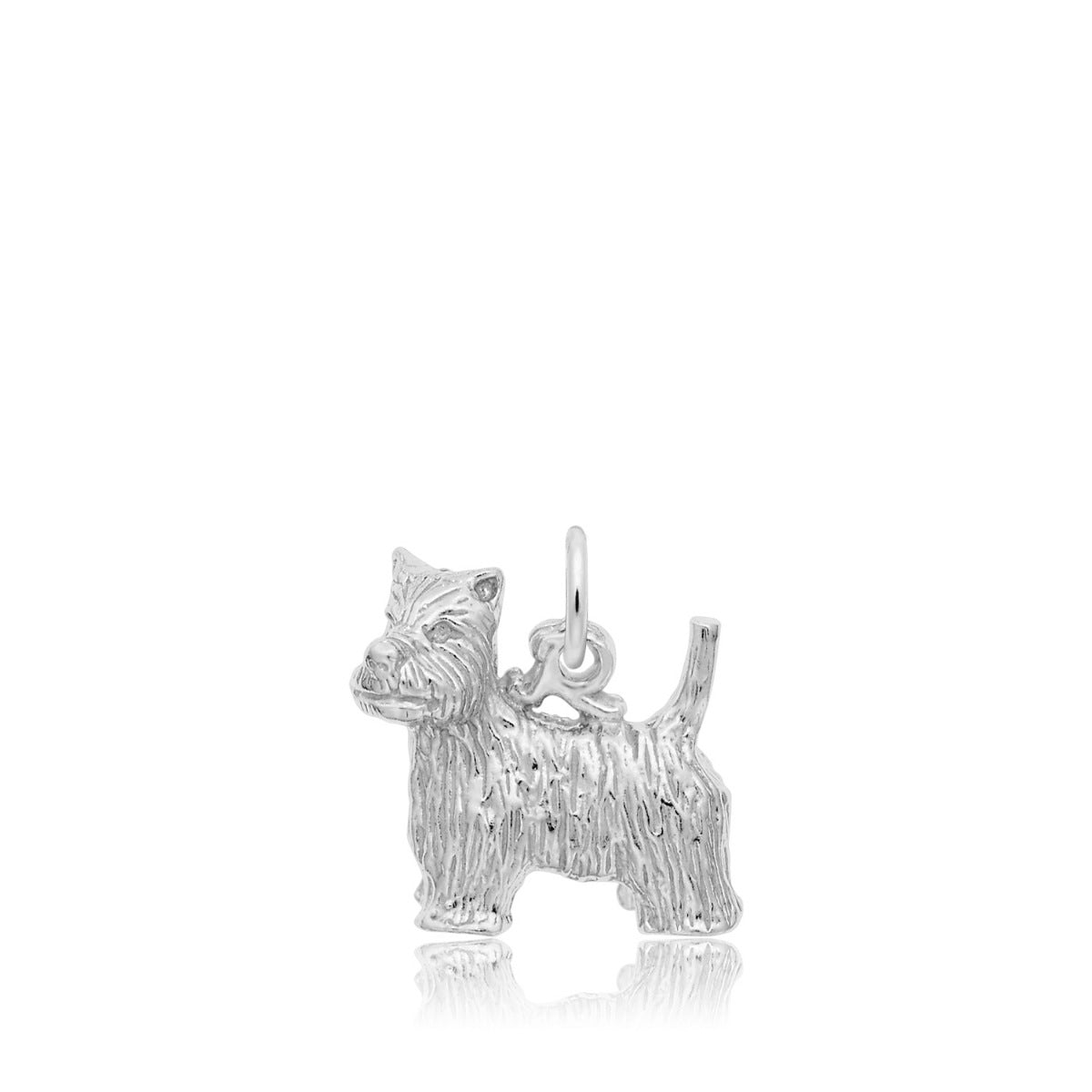 West Highland Terrier Dog Charm in Sterling Silver