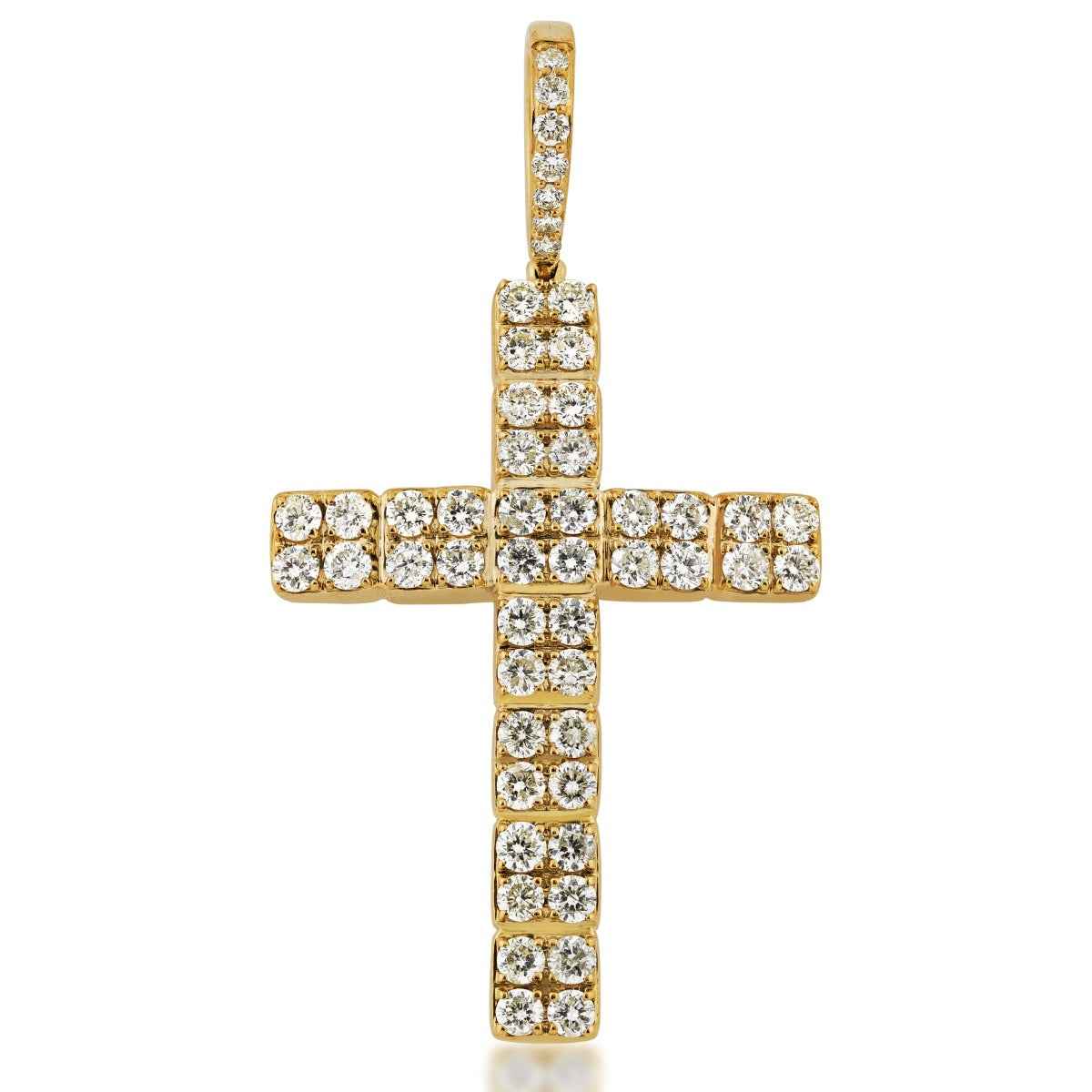2-1/3 ct. tw. Diamond Cross Pendant in 10K Yellow Gold
