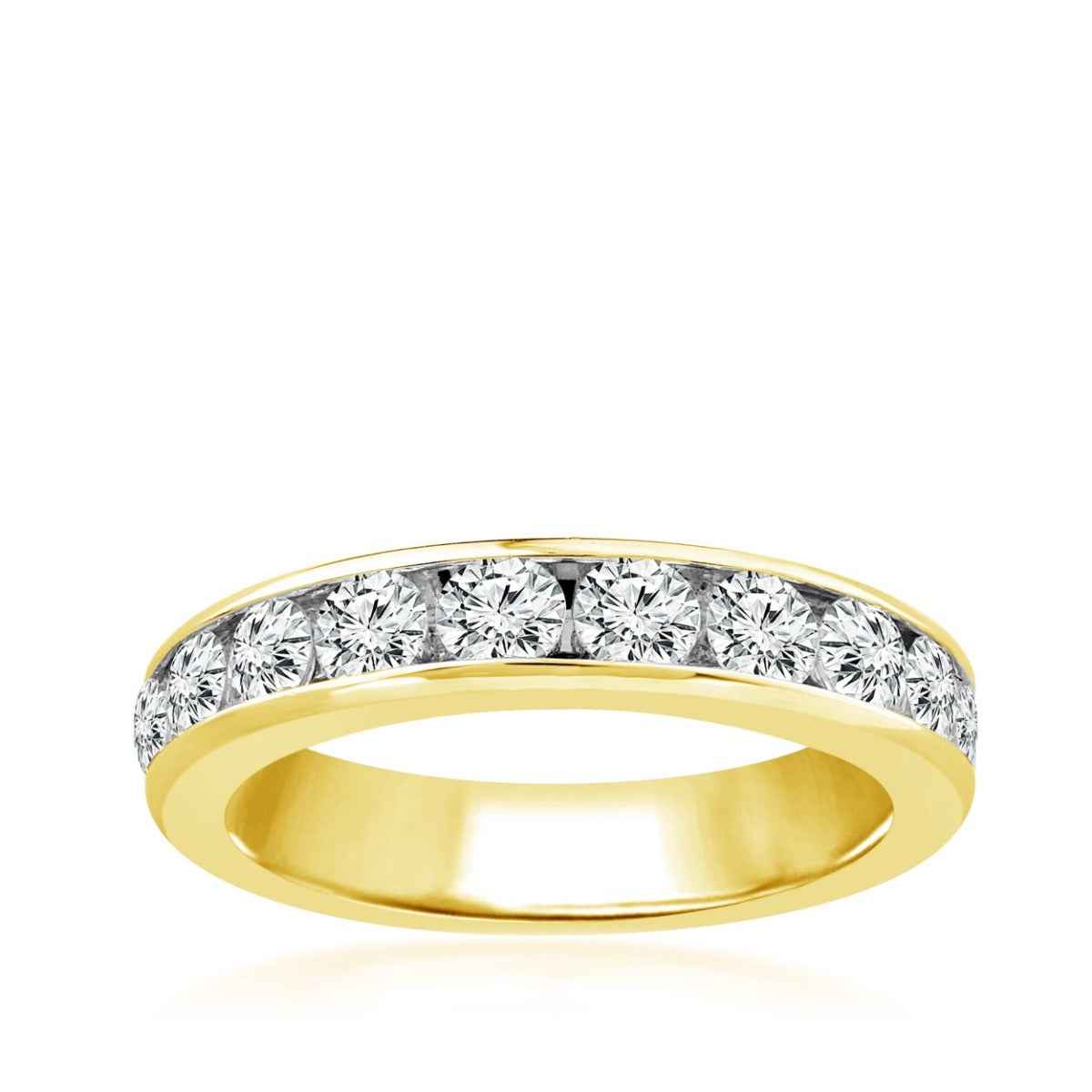 1-1/2 ct. tw. 10-Stone Channel Set Diamond Band in 14K Yellow Gold