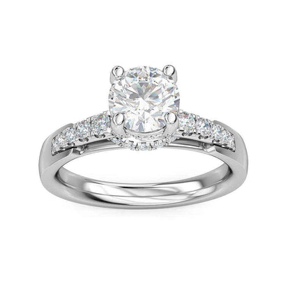Designed With Love 1/3 ct. tw. Diamond Semi-Mount Engagement Ring in 14K White Gold
